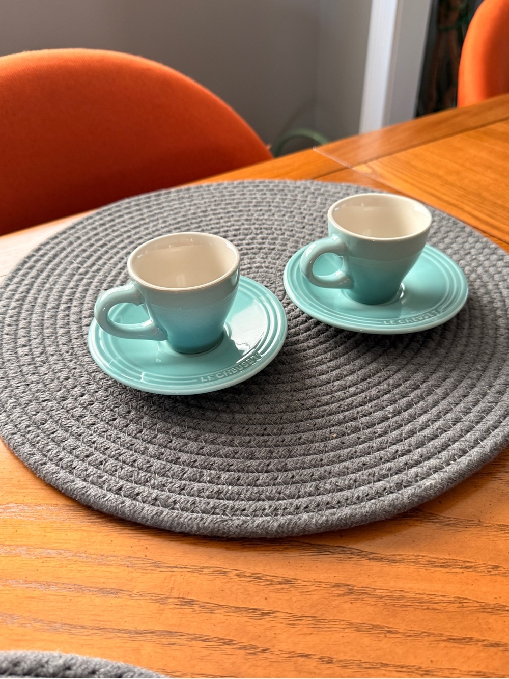 Le Creuset Espresso Cup & Saucer Set - Seafoam Blue
